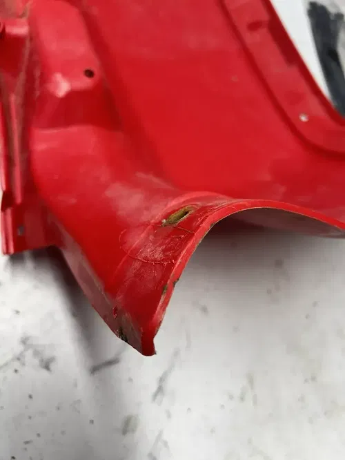 03 2003 Honda Rancher 350 TRX350TE 2x4 OEM Rear Back Fender Plastic Fairing Red