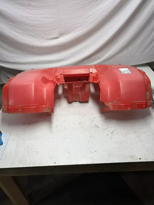 03 2003 Honda Rancher 350 TRX350TE 2x4 OEM Rear Back Fender Plastic Fairing Red