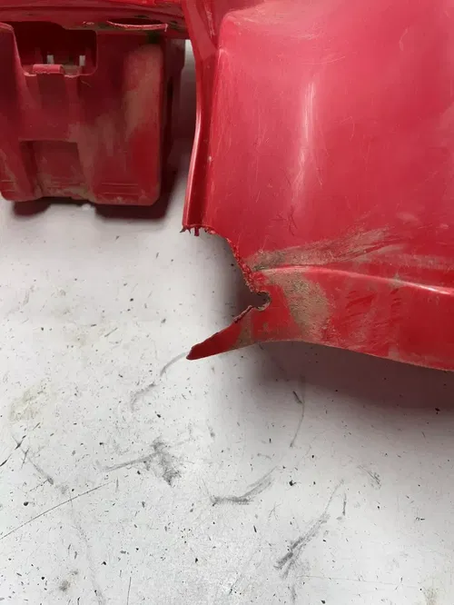 03 2003 Honda Rancher 350 TRX350TE 2x4 OEM Rear Back Fender Plastic Fairing Red