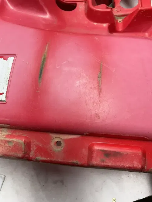 03 2003 Honda Rancher 350 TRX350TE 2x4 OEM Rear Back Fender Plastic Fairing Red