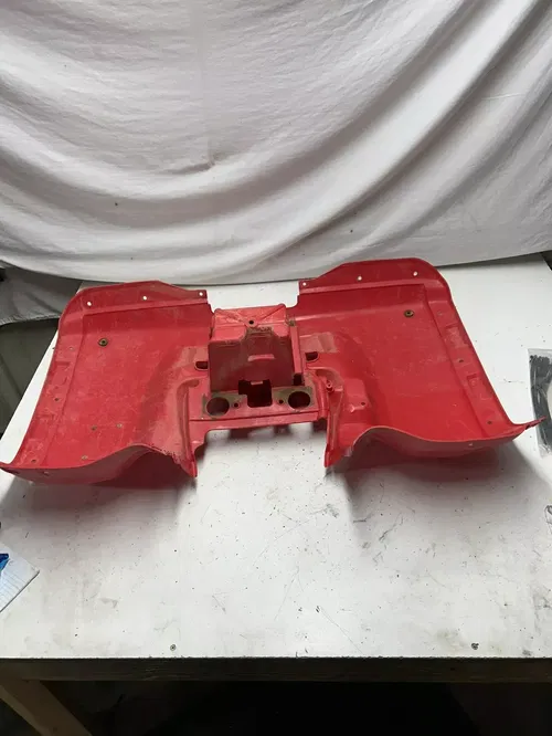 03 2003 Honda Rancher 350 TRX350TE 2x4 OEM Rear Back Fender Plastic Fairing Red