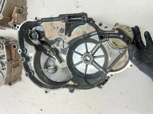 02 2002 Kawasaki Bayou 220 KLF220 2x4 OEM GOOD Crankcase Cases Engine Motor Cove