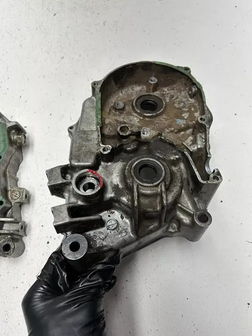 2006 06 Honda Crf80f CRF 80 F OEM DAMAGE! Crankcase Cases Case Engine Motor