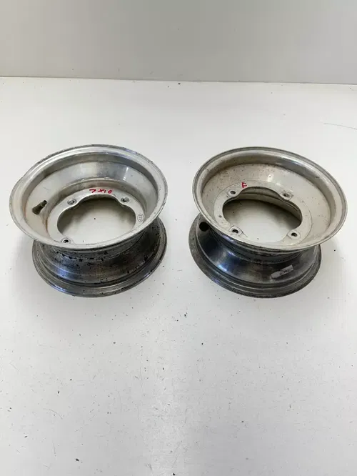 2001 01 Polaris Scrambler 400 2x4 ITP STRAIGHT! Front Wheels Rim Wheel Rims 10x5