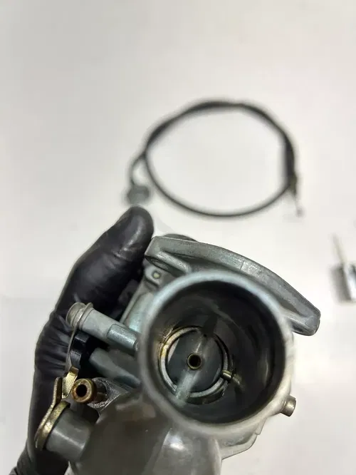 1983 83 HONDA XR200R xr 200 r OEM Carb Carburetor Bowl Float Slide Cable DIRTY!