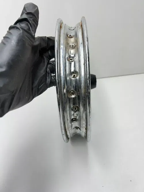 2003 03 SUZUKI JR 50 JR50 OEM Front Wheel Hub Disk Drum STRAIGHT! 1.4x10