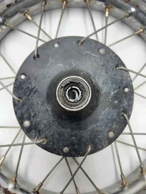 2003 03 SUZUKI JR 50 JR50 OEM Front Wheel Hub Disk Drum STRAIGHT! 1.4x10