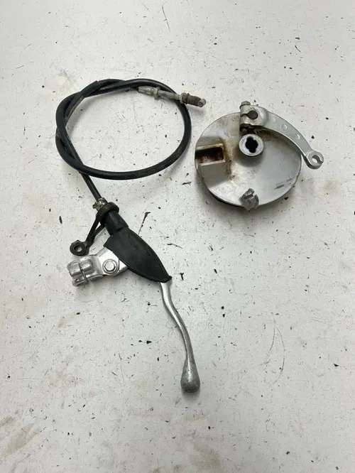 04 2004 Honda Crf 70 f CRF70F OEM LOT Front Brake Plate Hub Arm Lever Perch Line