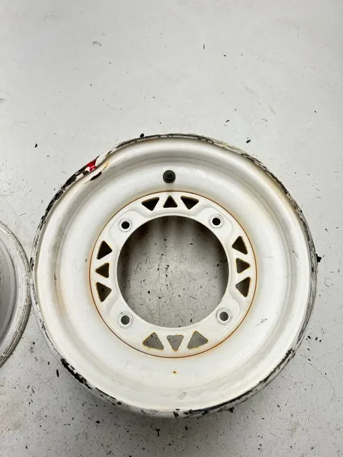 03 2003 Polaris Trailblazer 250 2x4 OEM STRAIGHT Set Front Wheel Rim Pair 10x6