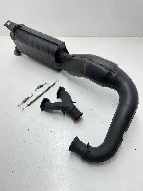 85 1985 Yamaha Enticer 340 T NICE! OEM Exhaust Pipe Muffler Silencer Baffle Head