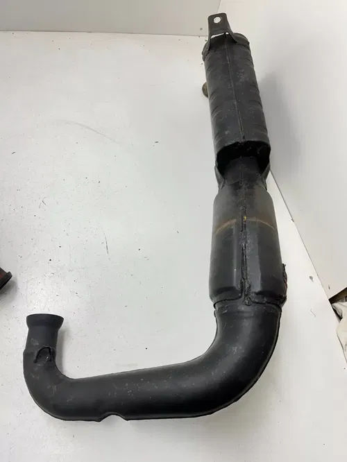 85 1985 Yamaha Enticer 340 T NICE! OEM Exhaust Pipe Muffler Silencer Baffle Head