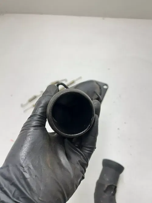 85 1985 Yamaha Enticer 340 T NICE! OEM Exhaust Pipe Muffler Silencer Baffle Head