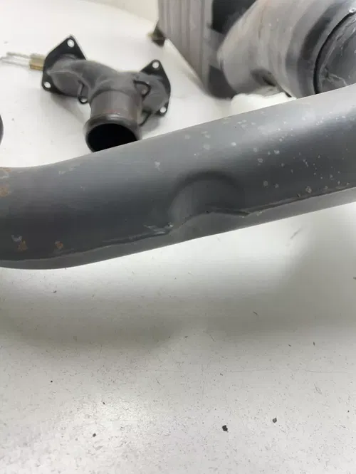 85 1985 Yamaha Enticer 340 T NICE! OEM Exhaust Pipe Muffler Silencer Baffle Head