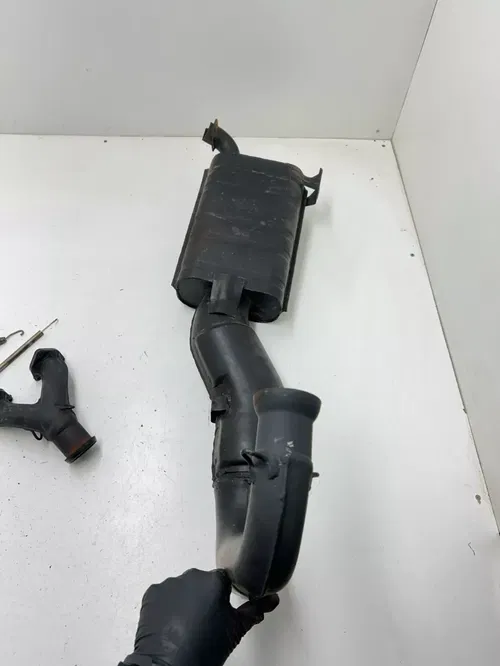 85 1985 Yamaha Enticer 340 T NICE! OEM Exhaust Pipe Muffler Silencer Baffle Head
