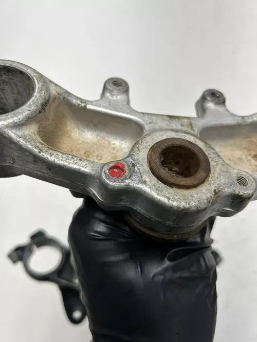 90 1990 Yamaha YZ80 Yz 80 yz80 OEM LOT Triple Clamp Tree Upper Lower Clamps Post