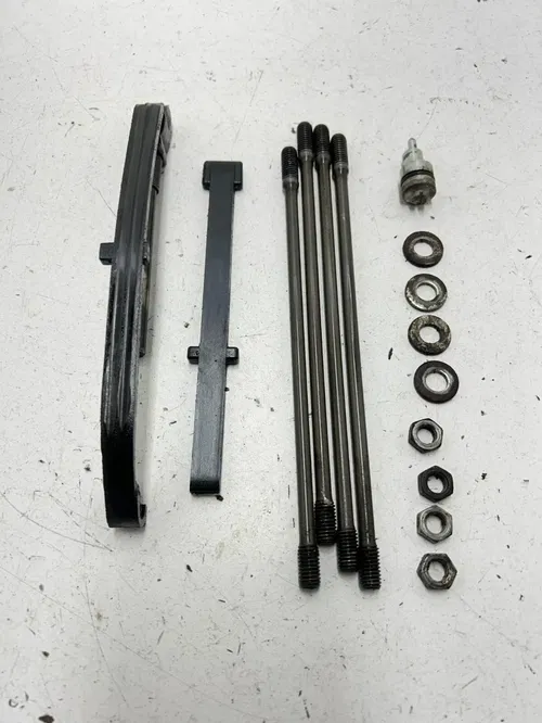 84 1984 Honda XR80 Xr 80 OEM  Cam Chain Guide Head Stud Bolts Tensioner Read