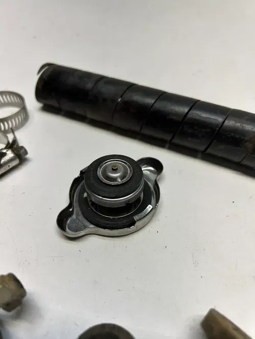 1999 99 Polaris Sport 400 L 2x4 LOT OEM Radiator Clamp Mount Cap Rubber Line