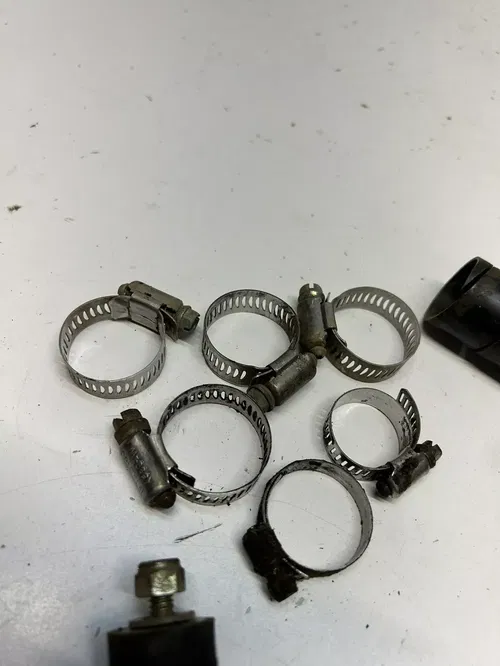1999 99 Polaris Sport 400 L 2x4 LOT OEM Radiator Clamp Mount Cap Rubber Line