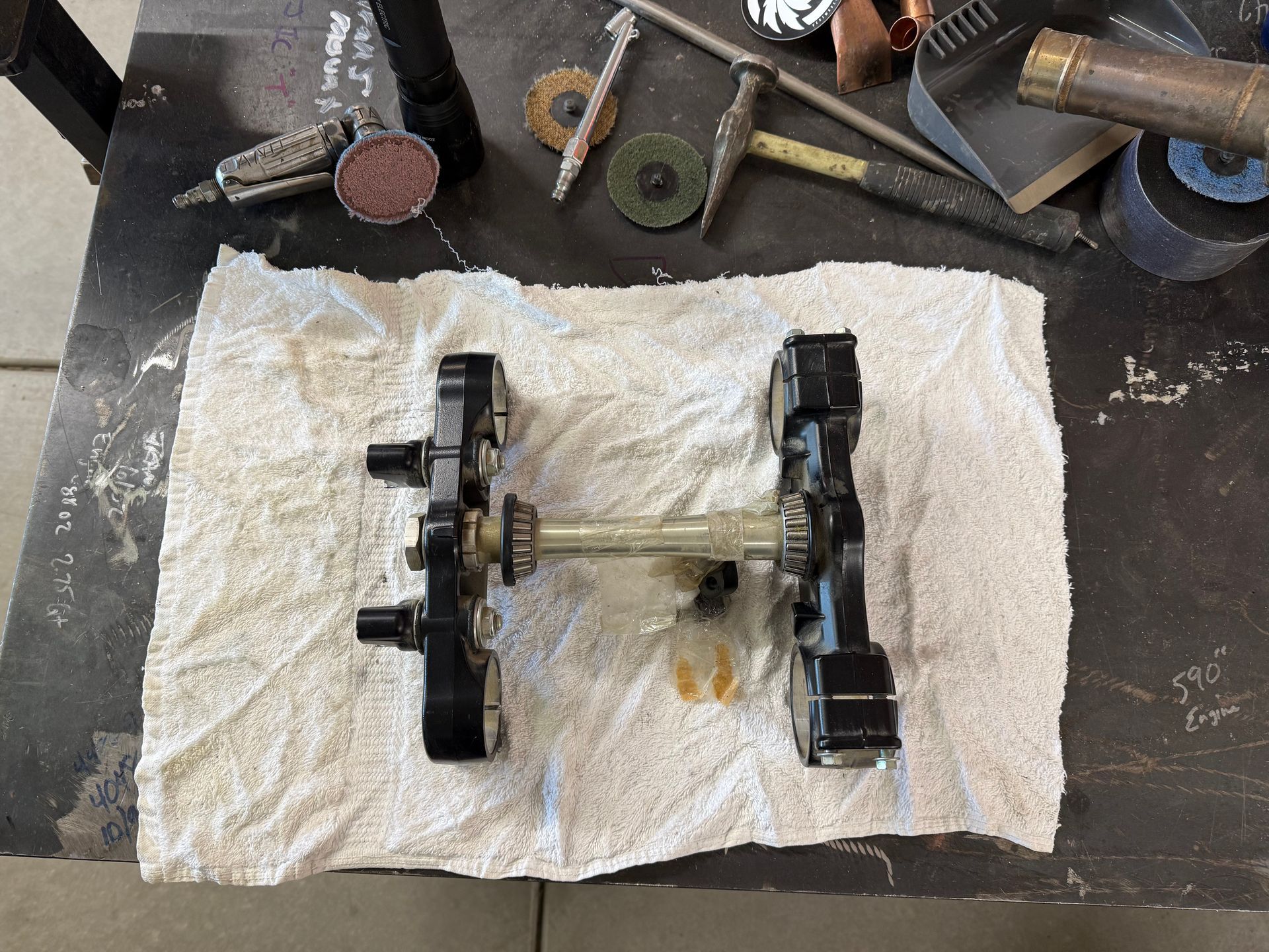 Stock Kawasaki KX 450F Triple Clamp