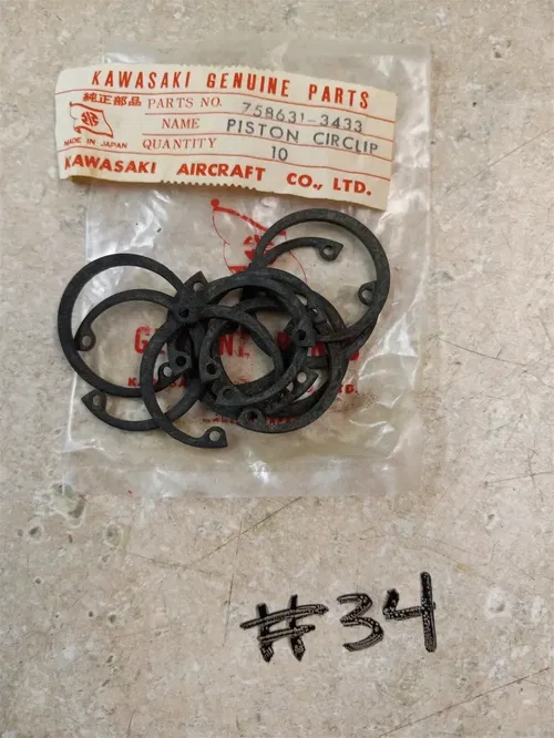 Kawasaki Z1 H2 H1 S2 S3 Piston Circlip OF 10 AP-176 758631-3433 #34