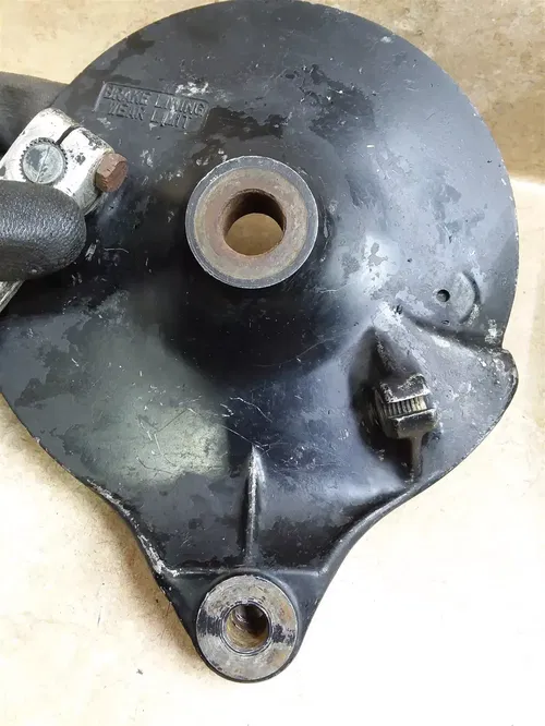 Suzuki RM250 RM370 Rear Wheel Brake Plate 1976 1977 Good Shape RP-9