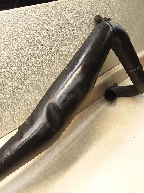 Suzuki PE250 Original Good Exhaust Pipe Chamber  1977 PA AP-