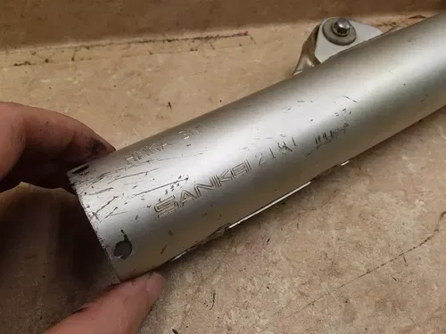 Honda 125 CR CR125-R OEM Exhaust Muffler Body KA3 1984 NO Baffle A16 AP-259
