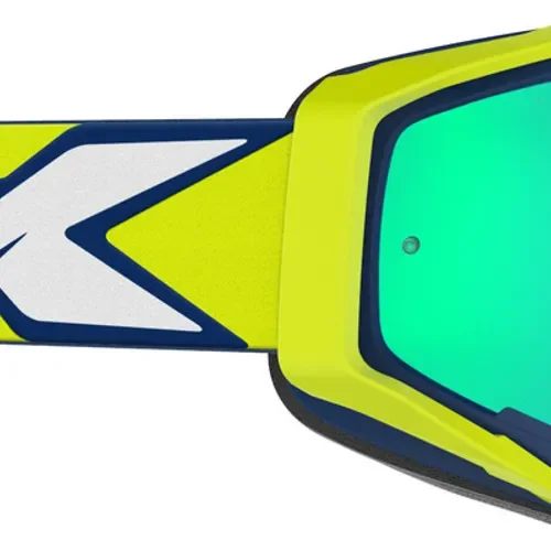 EKS BRAND OUTRIGGER GOGGLE YELLOW/BLUE W/BLUE MIRROR With Tearoffs