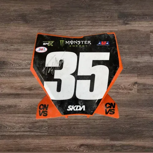 Talon Hawkins  AEO Powersports Autographed Number Plate #35