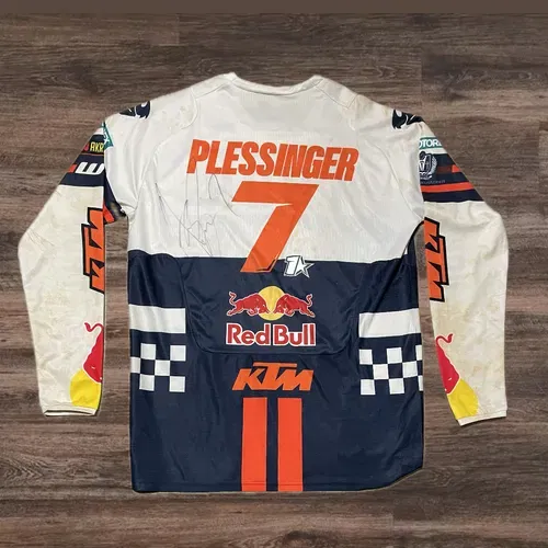 Military Appreciation Night Autographed /Race Worn Aaron Plessinger Jersey
