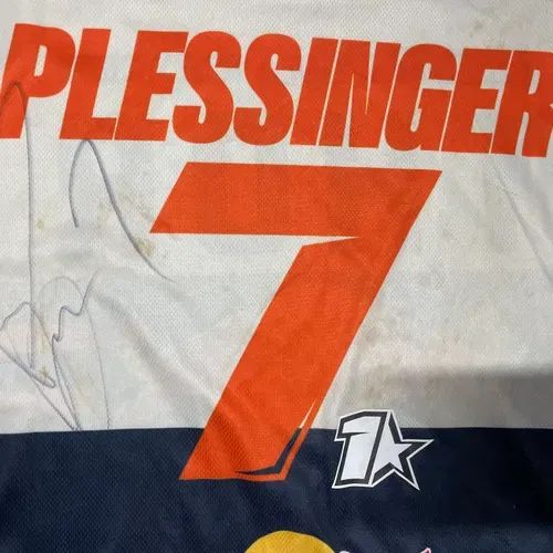 Military Appreciation Night Autographed /Race Worn Aaron Plessinger Jersey
