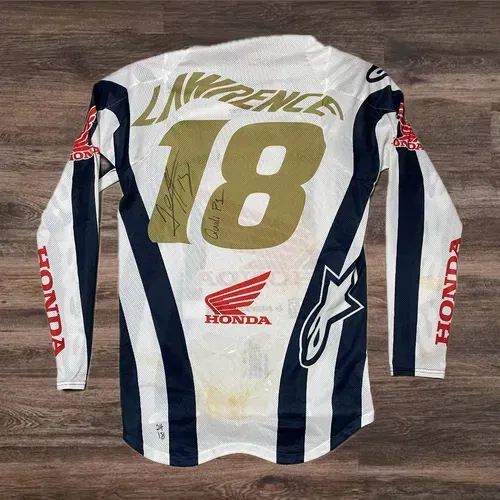 Military Appreciation Autographed/Race worn Jett Lawrence Alpinestars Jersey