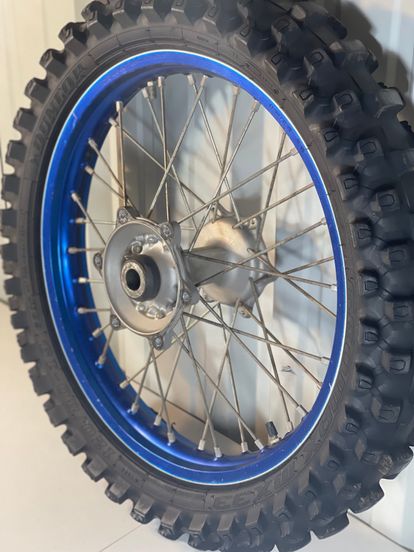 Yamaha 19 Inch Blue Rear Wheel Tire Complete