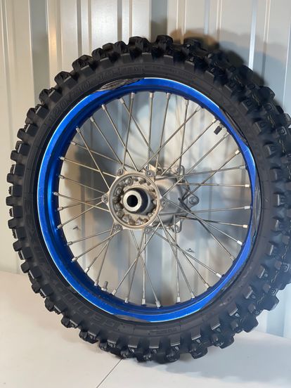 Yamaha 19 Inch Blue Rear Wheel Tire Complete