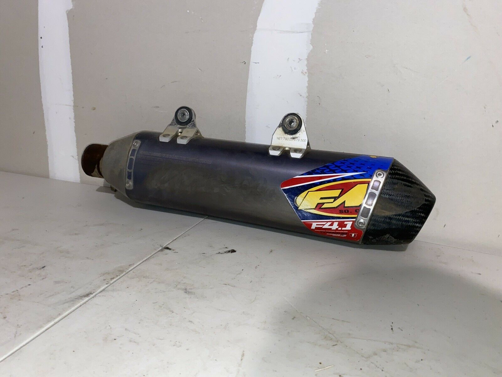 FMF Factory 4.1 RCT Titanium Slip-On Exhaust Pipe Blue KTM