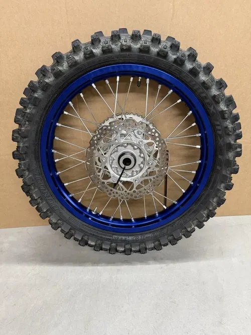 2022 Yamaha YZ450F OEM  19" / 21" Wheel Tire Set Blue Wheels #6602