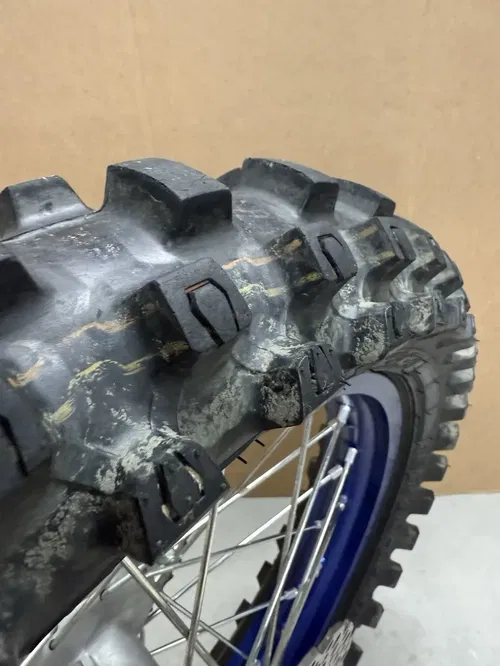 2022 Yamaha YZ450F OEM  19" / 21" Wheel Tire Set Blue Wheels #6602