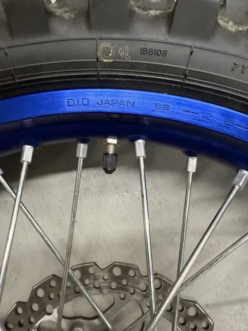 2022 Yamaha YZ450F OEM  19" / 21" Wheel Tire Set Blue Wheels #6602