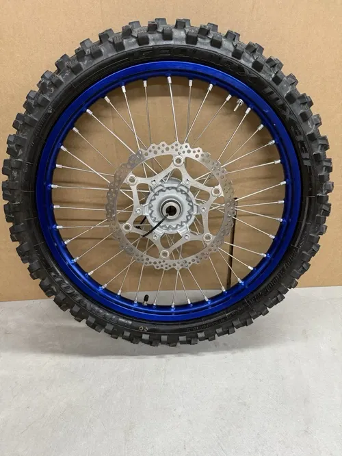 2022 Yamaha YZ450F OEM  19" / 21" Wheel Tire Set Blue Wheels #6602