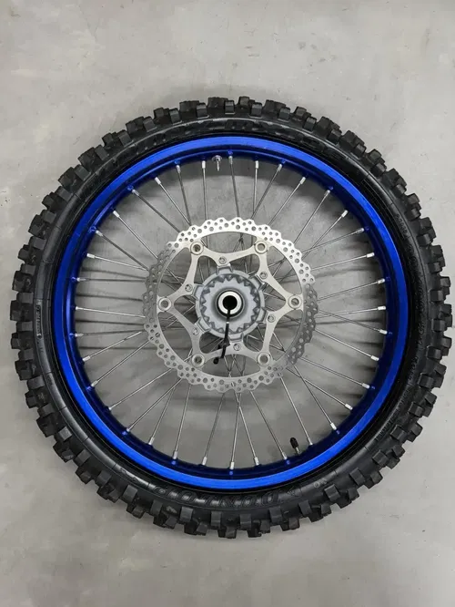 2022 Yamaha YZ450F OEM  19" / 21" Wheel Tire Set Blue Wheels #6602