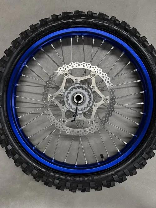 2022 Yamaha YZ450F OEM  19" / 21" Wheel Tire Set Blue Wheels #6602