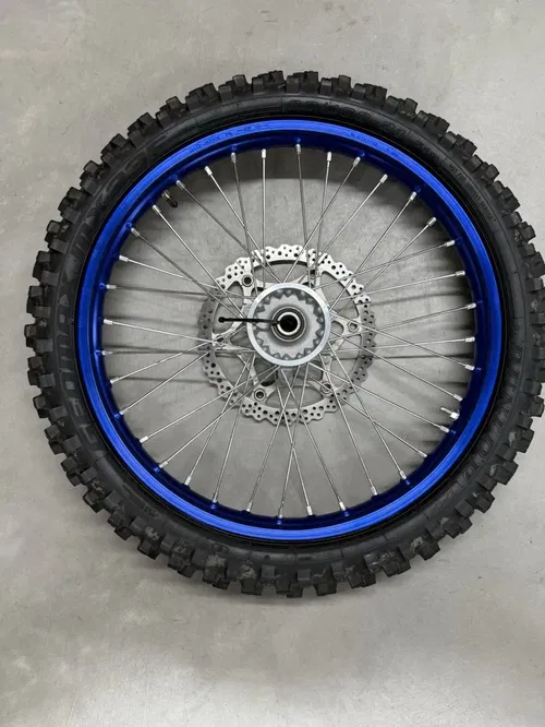 2022 Yamaha YZ450F OEM  19" / 21" Wheel Tire Set Blue Wheels #6602