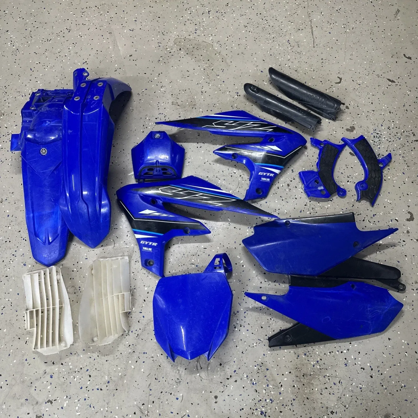 2021 Yamaha YZ250F OEM Plastic Set YZ 250F 63 Hours With Acerbis Frame Guards