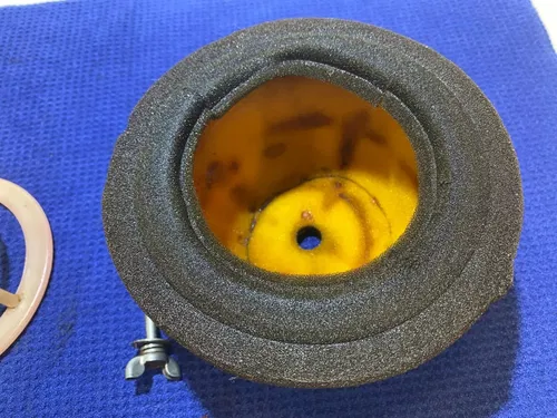 2004 YZ85 YAMAHA OEM FILTER CAGE AND WING BOLT ASSEMBLY WITH UNI FILTER OEM YZ85