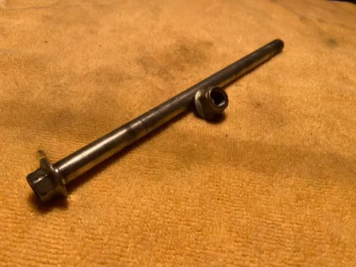 1995 KX80 Front Wheel Axle OEM Bolt Nut Shaft Kawasaki KX80 KX 1992-1997