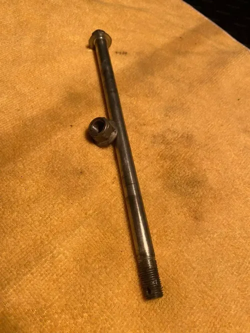 1995 KX80 Front Wheel Axle OEM Bolt Nut Shaft Kawasaki KX80 KX 1992-1997