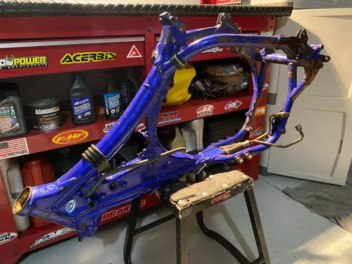 2003 YZ250F Frame OEM Main Frame Chassis Blue Yamaha YZ250 YAMAHA