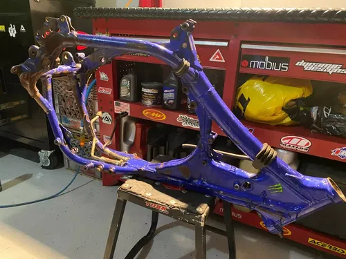 2003 YZ250F Frame OEM Main Frame Chassis Blue Yamaha YZ250 YAMAHA