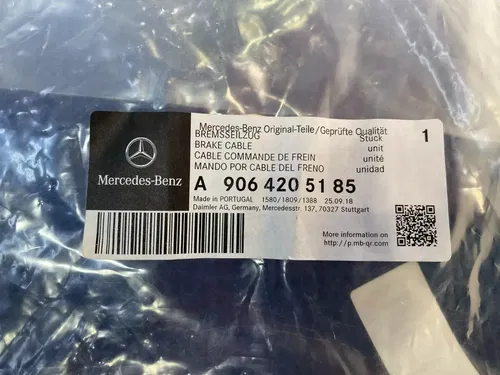 NEW MERCEDES-BENZ SPRINTER 906 FRONT BRAKE CABLE A9064205185 OEM BRAND NEW