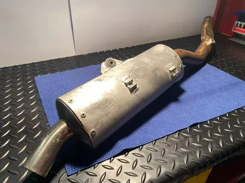 01-02 2002 YZ250F YZ 250F OEM Exhaust Muffler Silencer Tailpipe Tail Pipe